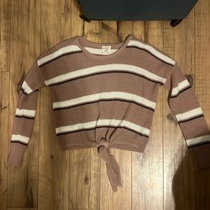 Long Sleeved Stripped knitted Sweater